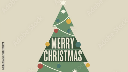 Festive Christmas Ornaments Including a Bell, Bauble, Star, and Pine Sprig on a Blue Background