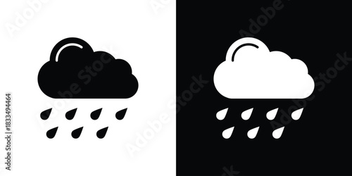 Hail icon, silhouette pictogram. black icon set