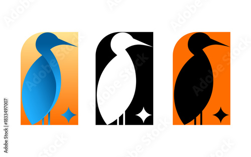 Logo vektor ilustrasi burung camar. Dapat digunakan untuk berbagai industri, pendidikan, multimedia, hiburan, kosmetik dan masih banyak lagi.