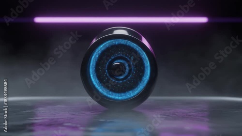 Nanocure Dark Sci-Fi Cylinder with Glowing Details