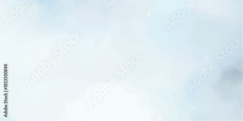 Abstract watercolor background of a beautiful blue sky with white, fluffy clouds and bright sunlight