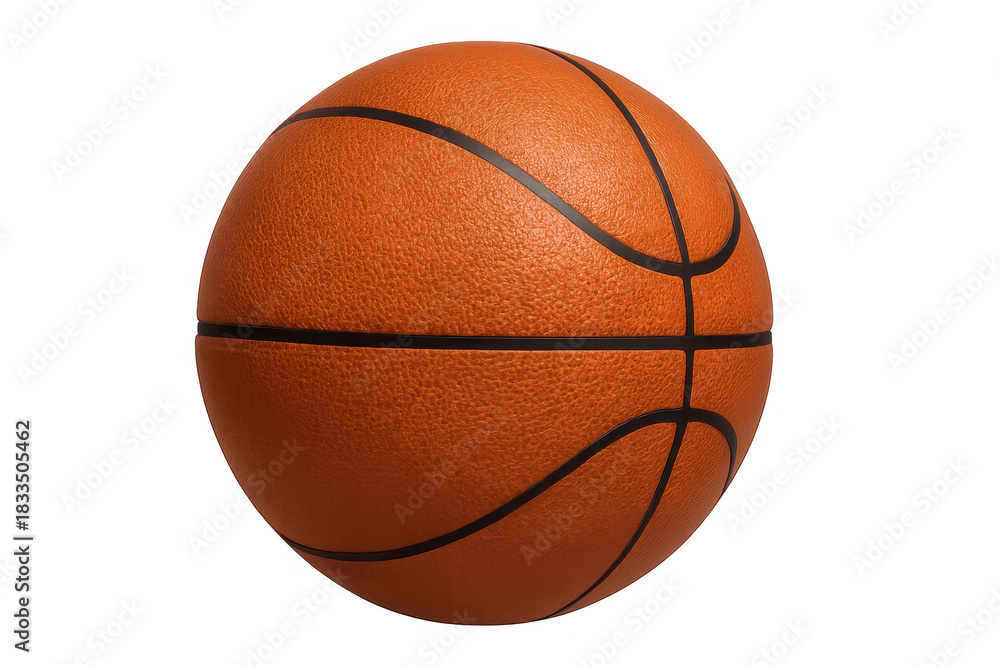 Fototapeta premium Basketball ball on transparent background representing sport, competition, game, and active lifestyle