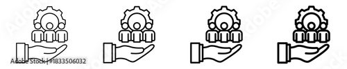 Professional Support Icon Set Different Style Collection