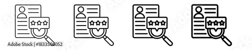 Resume Review Icon Set Different Style Collection