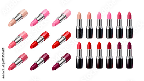 red lipstick isolated on white background