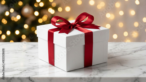 Wallpaper Mural Christmas Home Office: Laptop Screen Mockup on Desk with Holiday Decor Torontodigital.ca