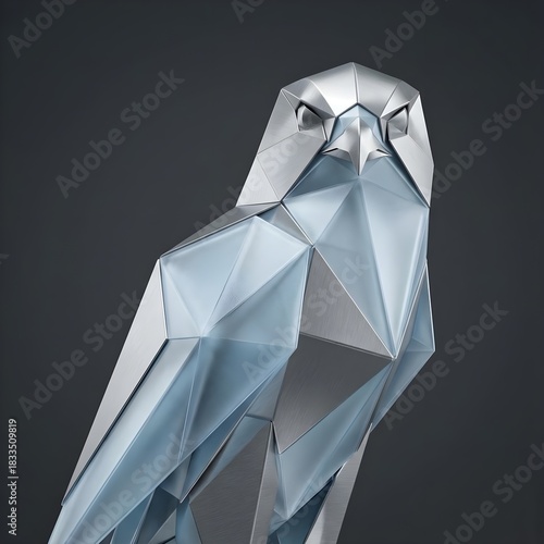 Origami Falcon Technology Mascot Logo