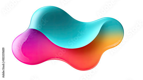 Abstract Flowing Art: A dynamic and colorful abstract art piece featuring flowing forms and gradients, embodying fluidity and creative expression.