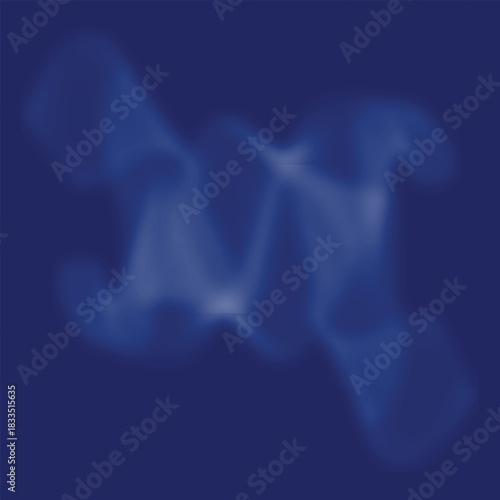 Flowing blue smoke and light forming a smooth abstract curve pattern on a dark background