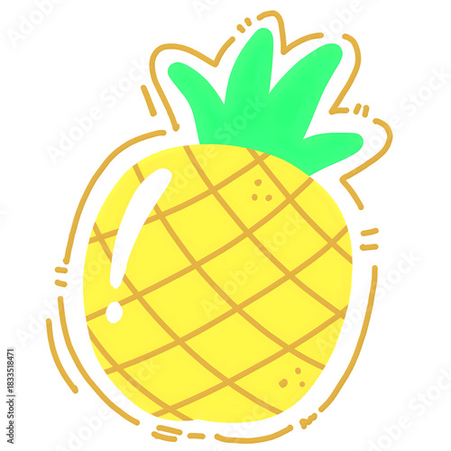 vector illustration of a pineapple