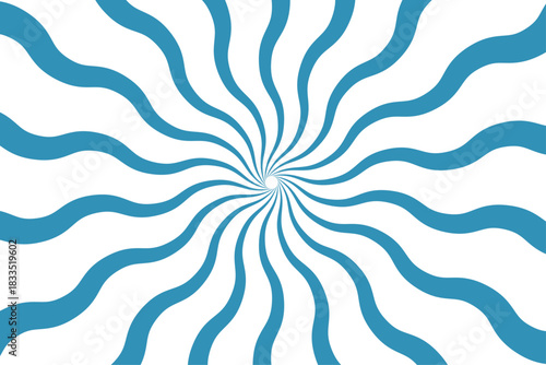 Dynamic Wavy Radial Burst in Teal and White