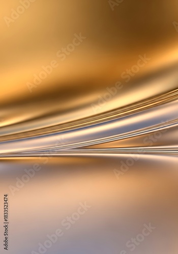 Luminous golden waves abstract background representing luxury elegance and smooth transitions