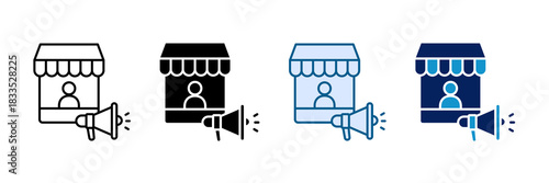 Market Influence Icon Set Multiple Style Collection