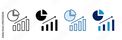 Market Saturation Icon Set Multiple Style Collection