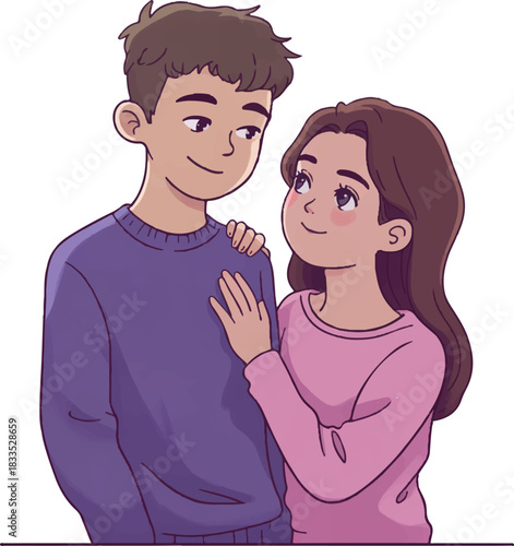young couple loving 