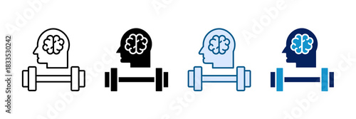 Mind Coaching Icon Set Multiple Style Collection