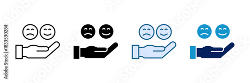 Emotional Expression Icon Set Multiple Style Collection