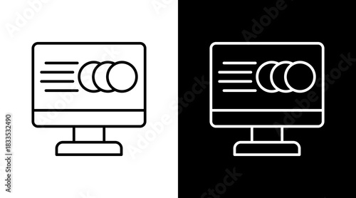 Animation Outline White Icon Set Design