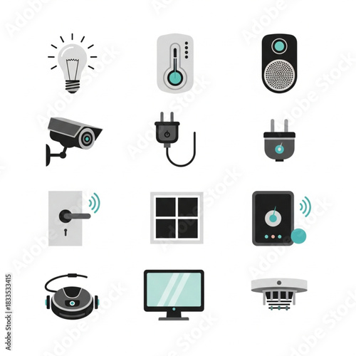 Smart Home Icon Set – IoT Device Symbols
