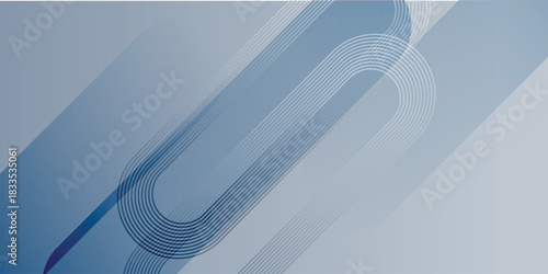 Modern abstract background with overlapping translucent blue and gray diagonal shapes and linear patterns.