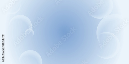Abstract light blue background with a soft gradient and translucent white bubbles or orbs.