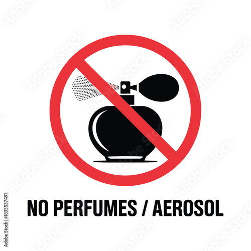 No perfumes or aerosol spray sign