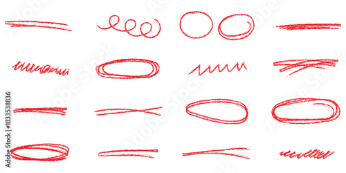 Hand drawn underline set. Marker brush strokes collection. Rough charcoal strokes. Collection of vector grunge brushes. Vector horizontal chalk lines drawn by hand.
