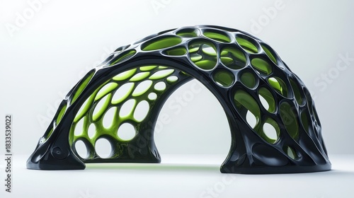 Fototapeta Naklejka Na Ścianę i Meble -  Abstract 3D Rendered Architectural Structure