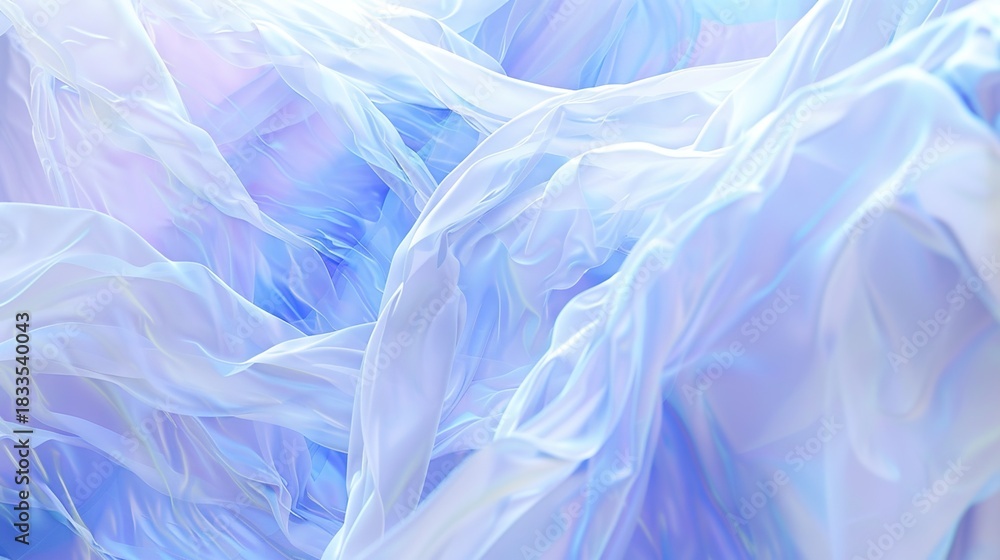 Obraz premium Serene and Ethereal 3D Abstract Scene with Blue and White Gradients 