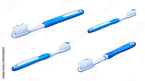 toothbrush with toothpaste