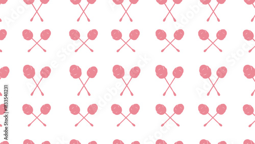 Pink cotton candy lollipop dessert seamless pattern background, sweet confection treat graphic design, kids food wallpaper repeat, soft color abstract textile