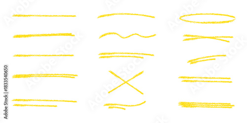 Red marker strokes set. Hand drawn lines for underlining text. Grunge brush paint stripes. Highlight scribble. Correction cross out sign.