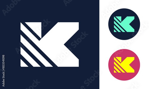 Nice letter K graphic logo