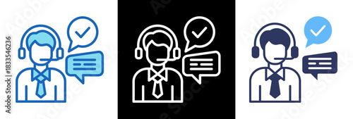 Customer Service Skills triplestyle icon
