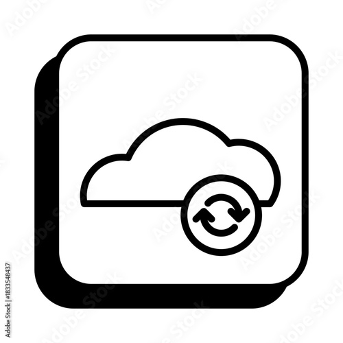 Cloud Sync Icon in Line Style