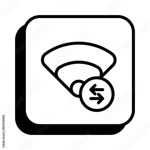 Wifi Direct Icon in Line Style