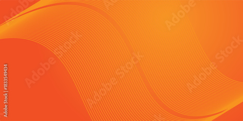 Vector abstract background with dynamic orange waves, lines and particles. vector