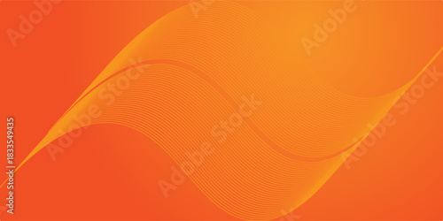Vector abstract background with dynamic orange waves, lines and particles. vector. eps 10