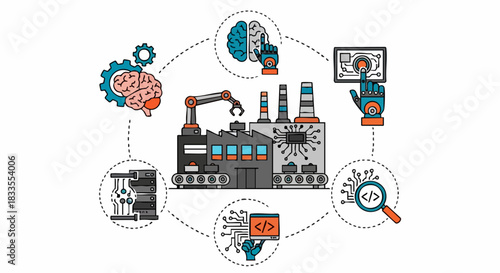 Smart Factory Automation with Artificial Intelligence and Robotics.