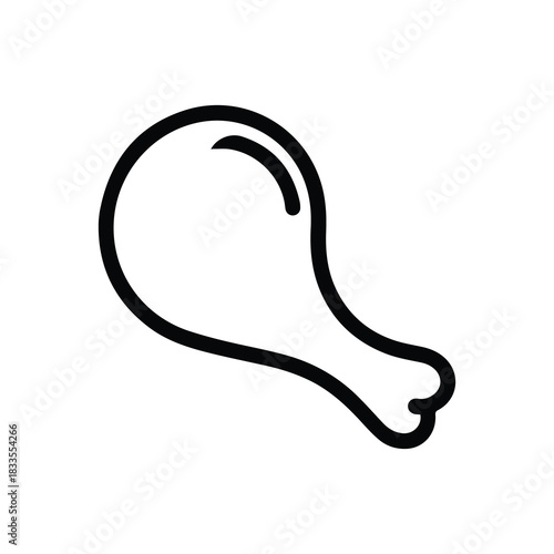 Chicken leg roast food icon cook fresh animal tasty hot design.