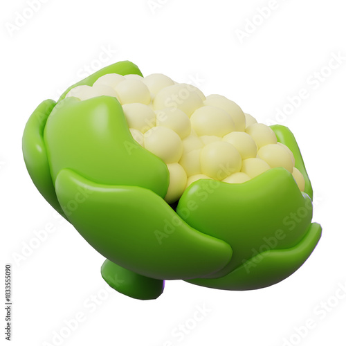 Vegetable 3D Icon cauliflower