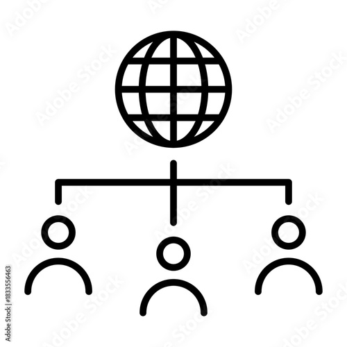 illustration icon of people connected to the internet