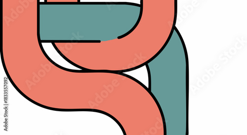 Intertwined abstract shapes representing connection and unity.