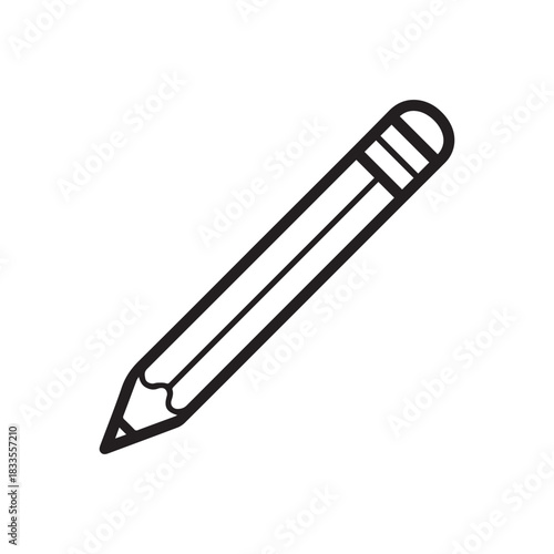 Pen black outline sign text book icon page design.