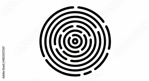 Abstract fingerprint design representing security and digital identification.