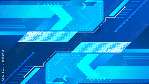Abstract technology background hi-tech geometric shapes