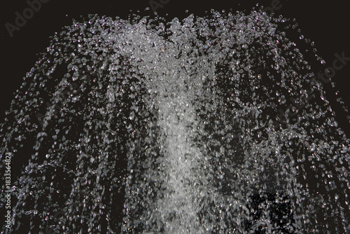Sprinkling drops of fountain water