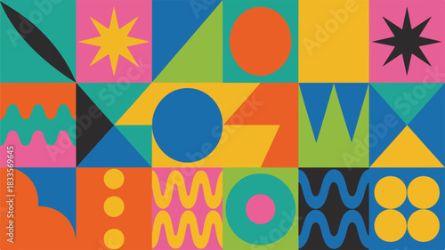 Colorful floral and leaf seamless pattern design