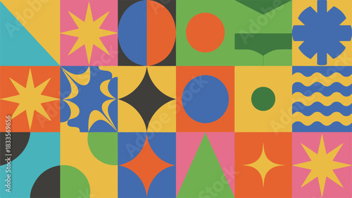 Colorful floral and leaf seamless pattern design