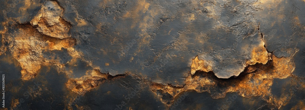 Fototapeta premium Mountain rock wall displaying diverse shades of brown and black in natural landscape setting